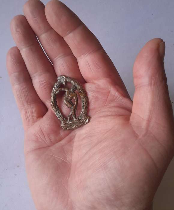 WW2 SA Army Physical Training Brigade Cap Badge.  No Lugs.