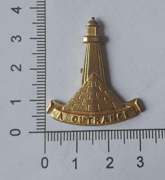 SA Army Regiment Donkin Algoa Bay Badge.  No Lugs.