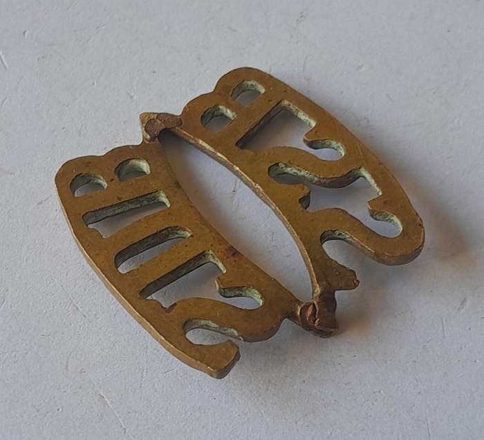 SA Army Special Service Battalion Brass Shoulder Title.  No Lugs.