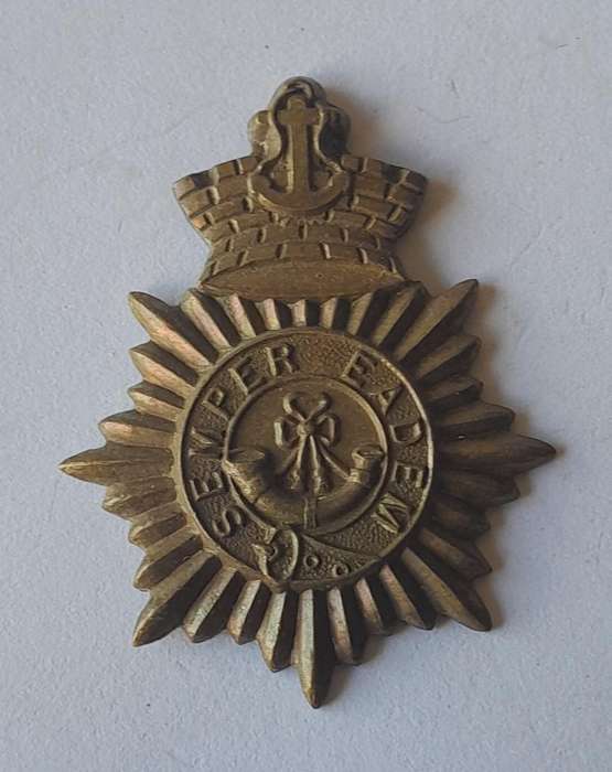 Pair SA Army Cape Town Rifles Collar Badges.  No Lugs.