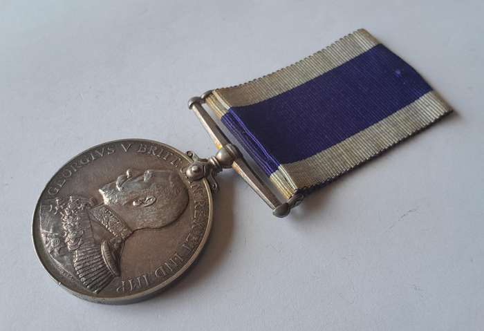 WW1 Royal Navy Long Service and Good Conduct Medal To "R.M.A. 10235 H.VASE. GNR. R.M.A." + Documents