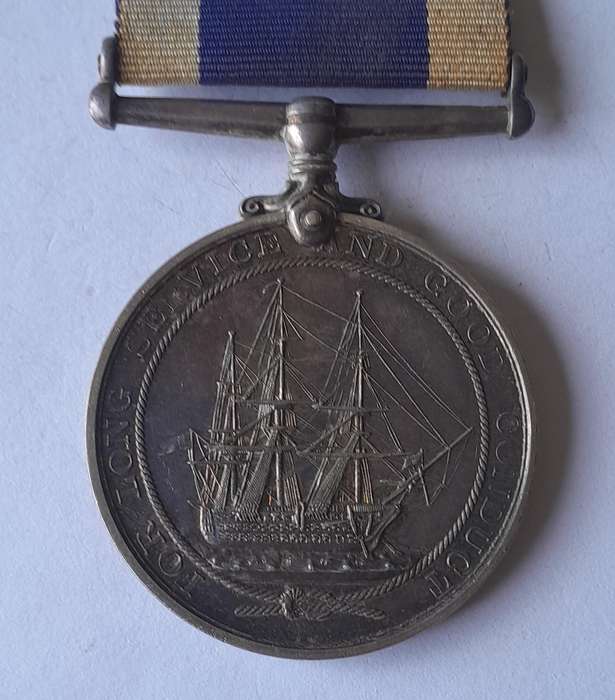 WW1 Royal Navy Long Service and Good Conduct Medal To "R.M.A. 10235 H.VASE. GNR. R.M.A." + Documents