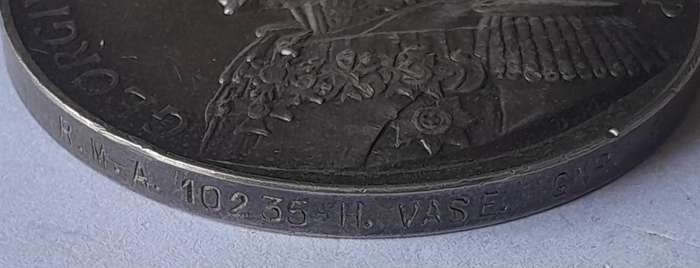 WW1 Royal Navy Long Service and Good Conduct Medal To "R.M.A. 10235 H.VASE. GNR. R.M.A." + Documents