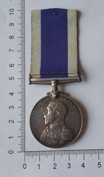 WW1 Royal Navy Long Service and Good Conduct Medal To "R.M.A. 10235 H.VASE. GNR. R.M.A." + Documents