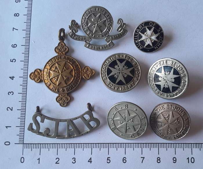 Collection of 8 x St. John's Ambulance Brigade Insignia.