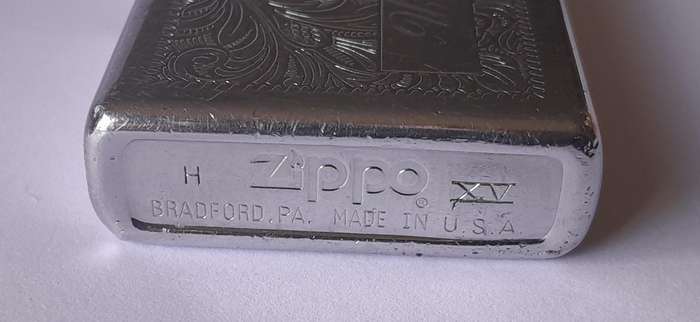 Vintage Zippo Lighter With Engraved Case.
