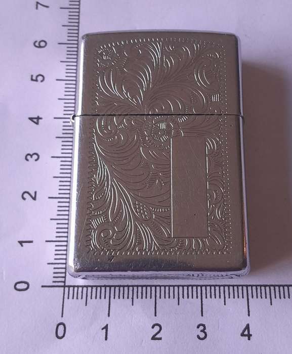 Vintage Zippo Lighter With Engraved Case.