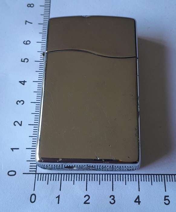 Rare Vintage Zippo Blu2 Polished Chrome Lighter.
