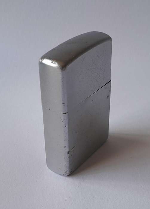 Vintage Zippo Brushed Steel Lighter.