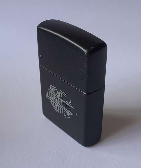 Vintage Zippo Harley Davidson Matt Black Lighter.