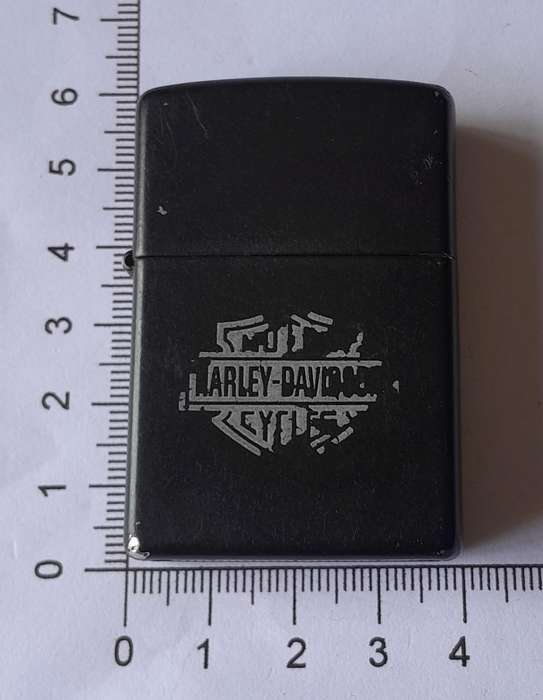 Vintage Zippo Harley Davidson Matt Black Lighter.