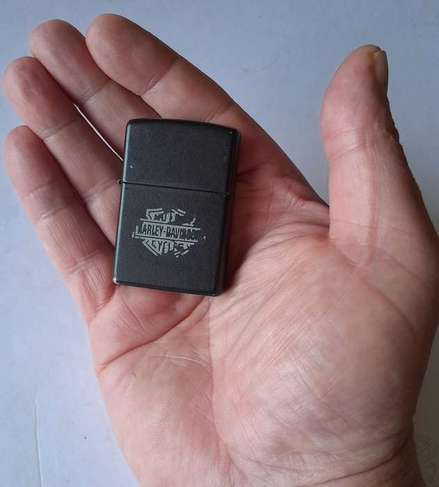Vintage Zippo Harley Davidson Matt Black Lighter.