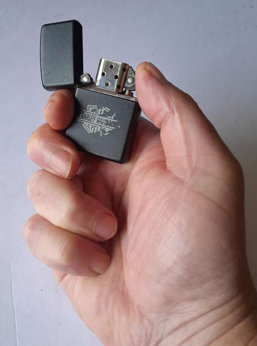 Vintage Zippo Harley Davidson Matt Black Lighter.