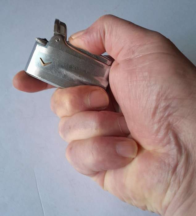 1950's Ronson Varaflame Butane Lighter.  Made In England.