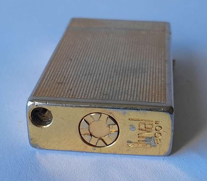 Vintage "Duval 800" Goldtone Butane Gas Lighter.