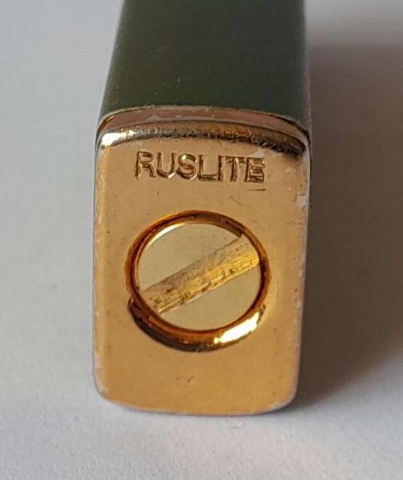 Vintage "Ruslite" Butane Gas Lighter.