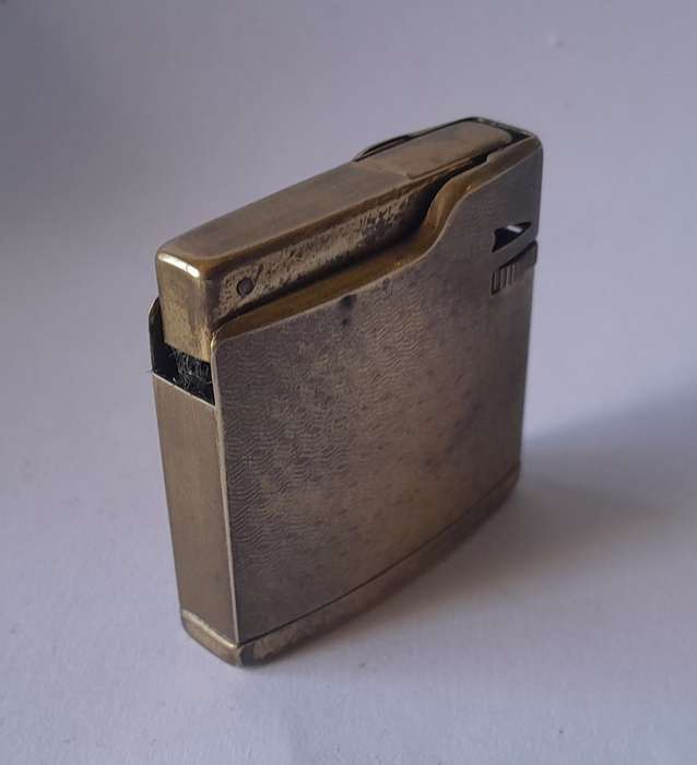 Vintage Japanese "Polka" Goldtone Butane Gas Lighter.
