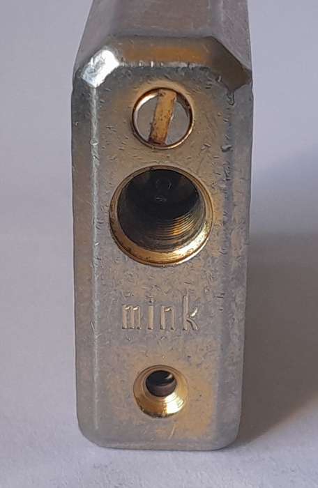 Vintage "Mink" Goldtone Butane Gas Lighter.