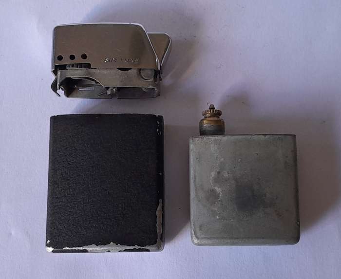Vintage Austrian "Sim Luxe" Butane Gas Lighter.