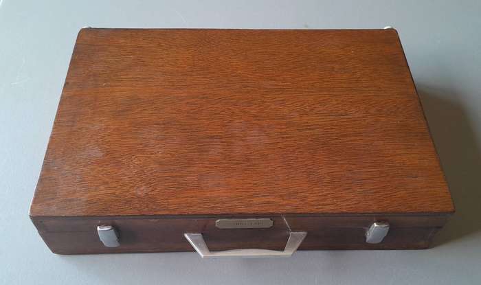 Unusual Vintage Custom-Made Wooden School / Brief Case.