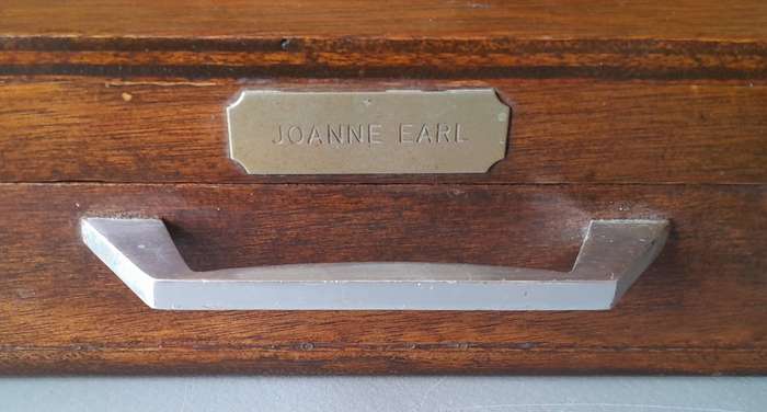 Unusual Vintage Custom-Made Wooden School / Brief Case.