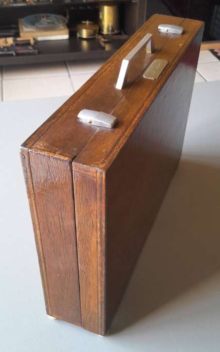 Unusual Vintage Custom-Made Wooden School / Brief Case.