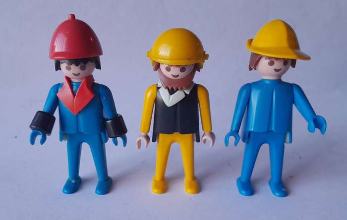 Large Collection Of 1974 Playmobil Geobra Figurines (1st Generation).  1 Bid For All.