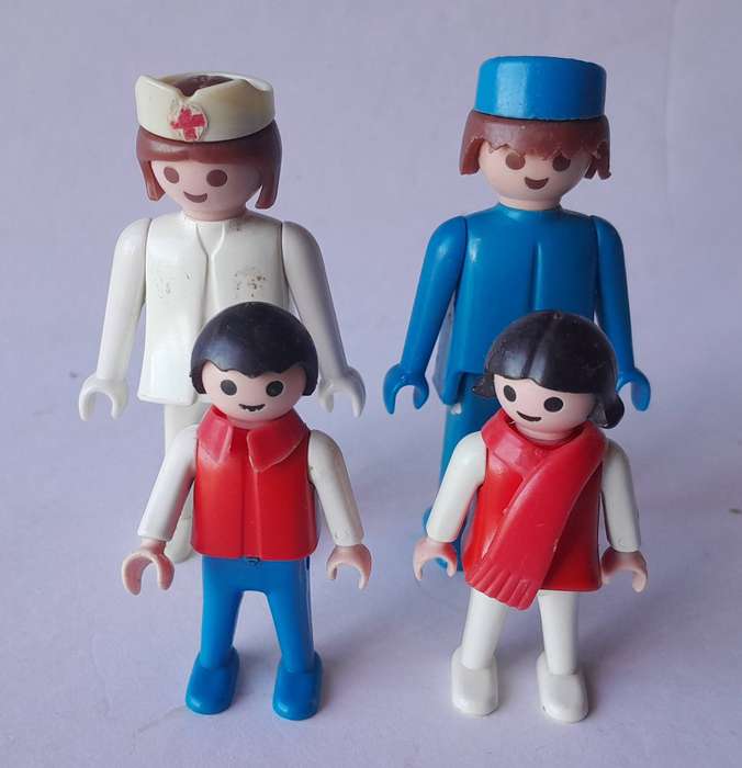 Large Collection Of 1974 Playmobil Geobra Figurines (1st Generation).  1 Bid For All.