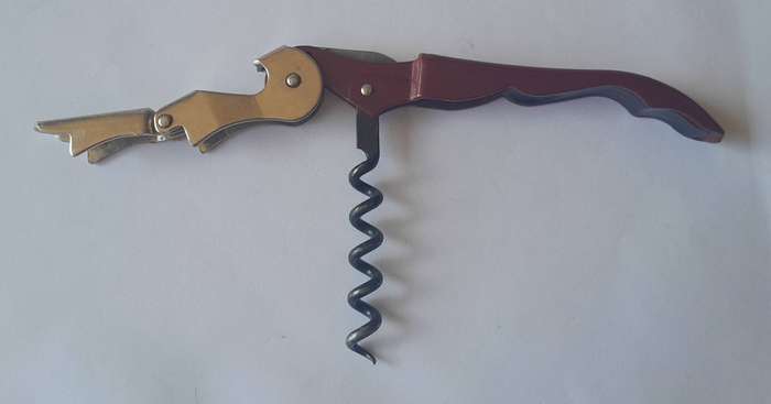 All Metal "KWV Roodeberg" Corkscrew Bottle Opener.