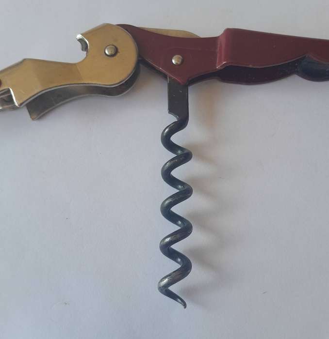 All Metal "KWV Roodeberg" Corkscrew Bottle Opener.