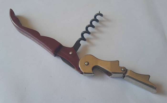 All Metal "KWV Roodeberg" Corkscrew Bottle Opener.