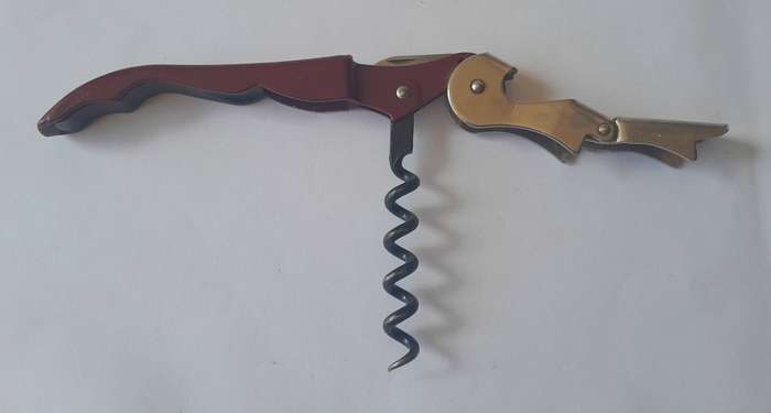 All Metal "KWV Roodeberg" Corkscrew Bottle Opener.