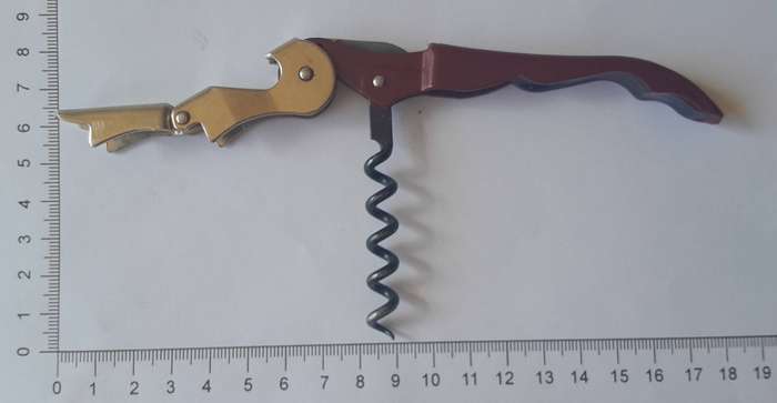 All Metal "KWV Roodeberg" Corkscrew Bottle Opener.