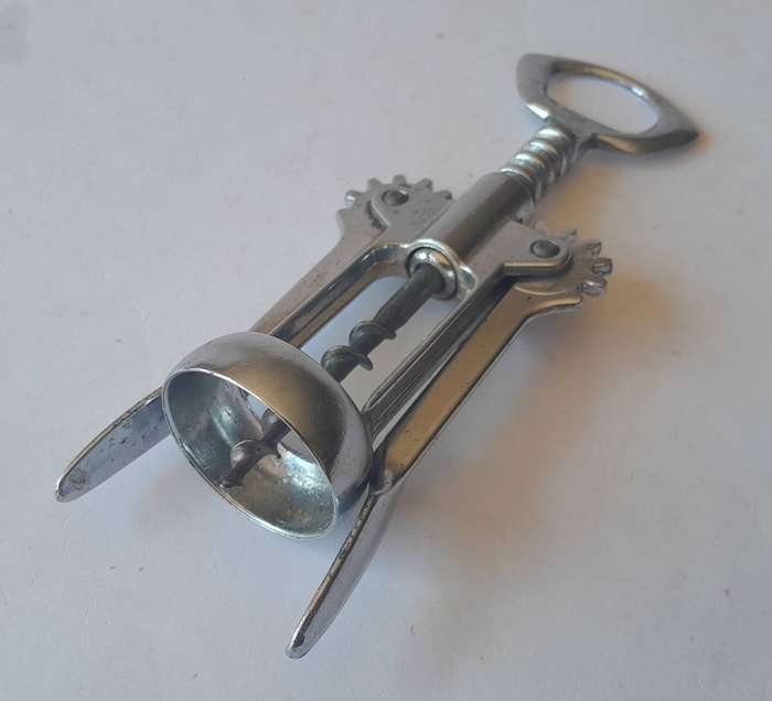 Vintage Italian Lever Corkscrew Bottle Opener.