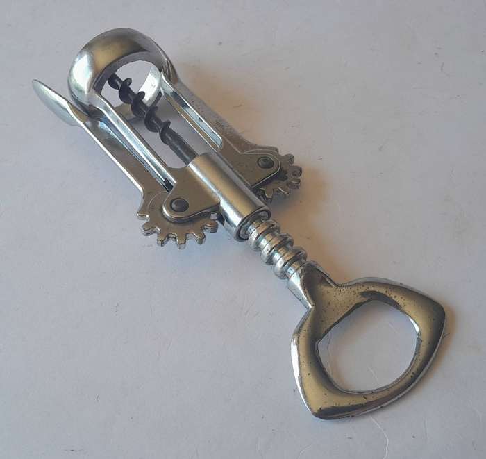 Vintage Italian Lever Corkscrew Bottle Opener.