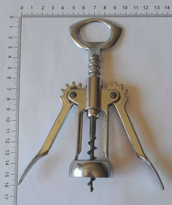 Vintage Italian Lever Corkscrew Bottle Opener.