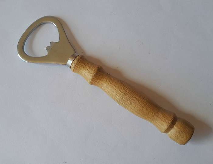 Vintage Wood Handle Bottle Opener.