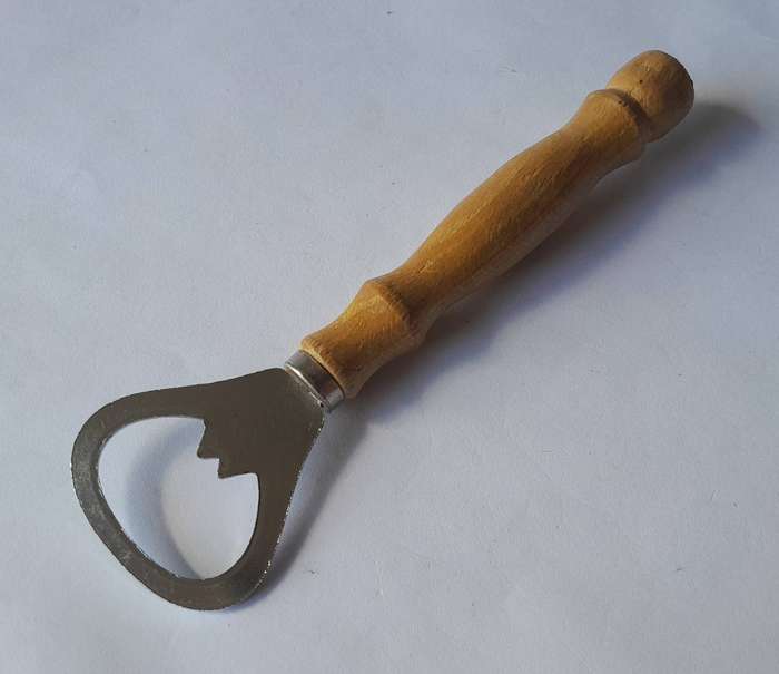 Vintage Wood Handle Bottle Opener.