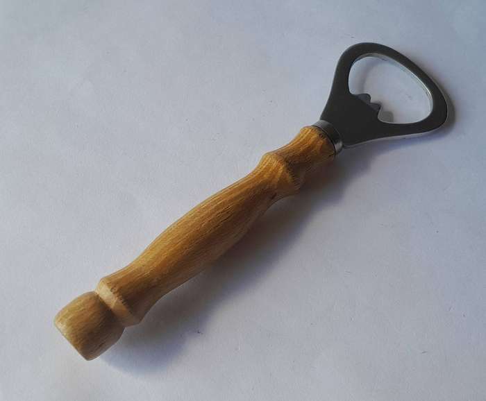 Vintage Wood Handle Bottle Opener.