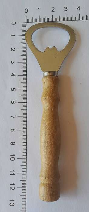 Vintage Wood Handle Bottle Opener.