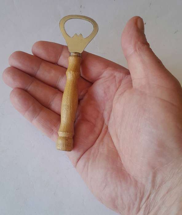 Vintage Wood Handle Bottle Opener.
