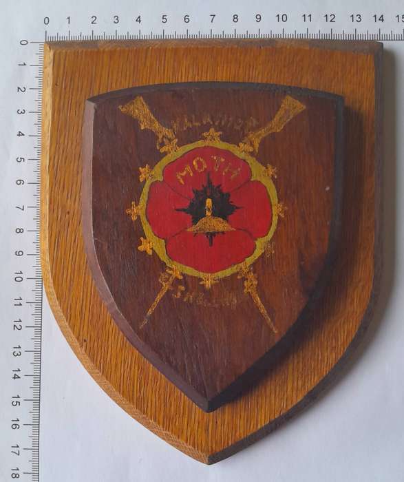Vintage M.O.T.H "Shellhole" Plaque.  Hand-Painted.