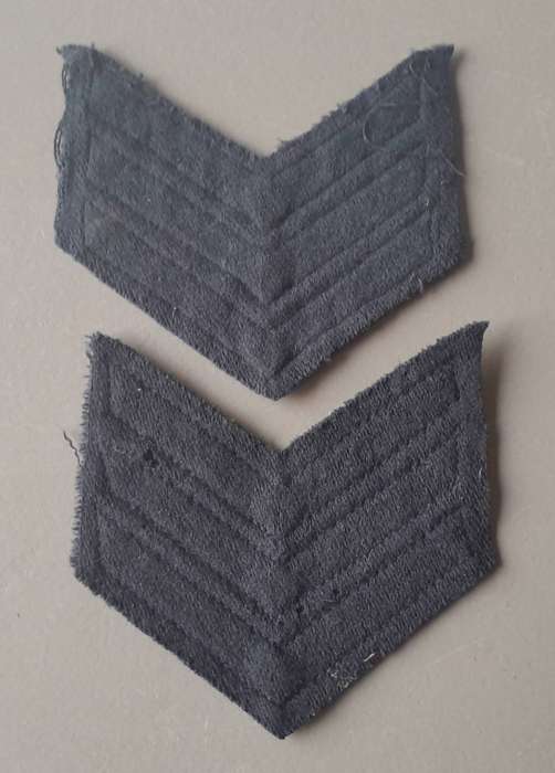 Pair Early SA Air Force Sergeant's Rank Stripes.