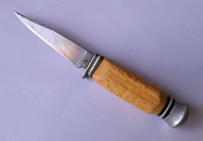 Vintage Carl Schlieper Solingen, Germany Hunting Knife With Stag Horn Handle.