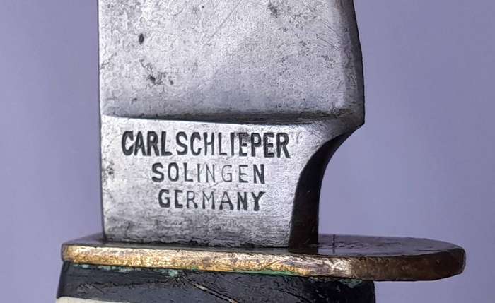 Vintage Carl Schlieper Solingen, Germany Hunting Knife With Stag Horn Handle.