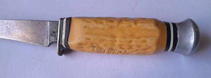 Vintage Carl Schlieper Solingen, Germany Hunting Knife With Stag Horn Handle.