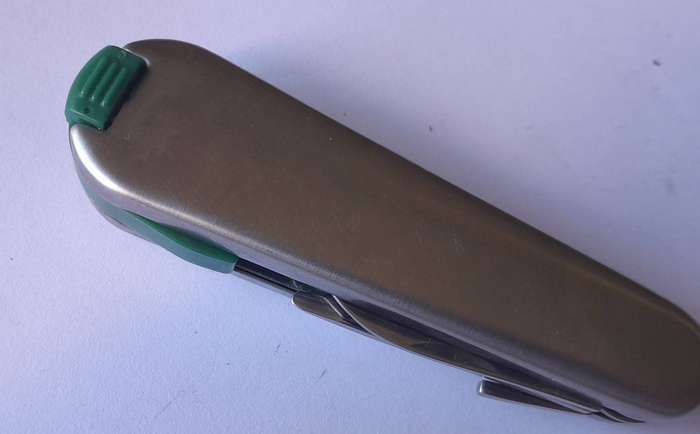 Golfer's Brushed Steel Multi-Tool Folding Knife.