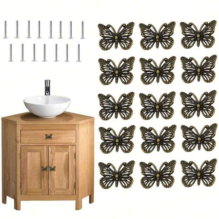 Vintage Butterfly Shaped Drawer Pulls