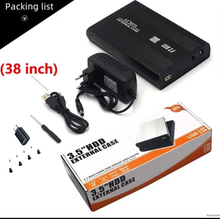 3.5" USB 2.0 SATA Hard Disk Drive External Enclosure Case