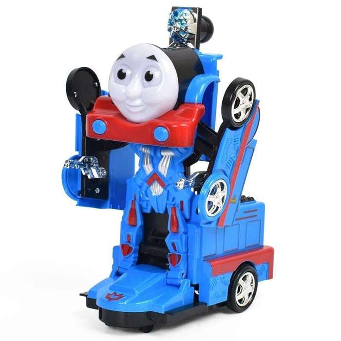 2 In 1 Deformation Train GoGo thomas transform Car/Robot with Light & Sound -